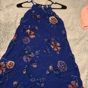 Navy blue spaghetti strap dress